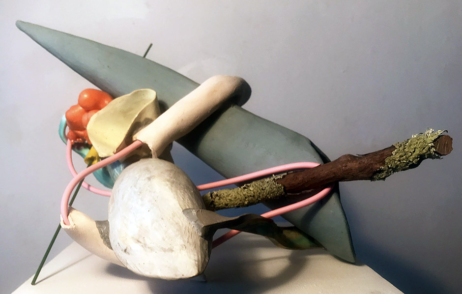 Clutches   mixed media, 20 x 16 x 11", 2018