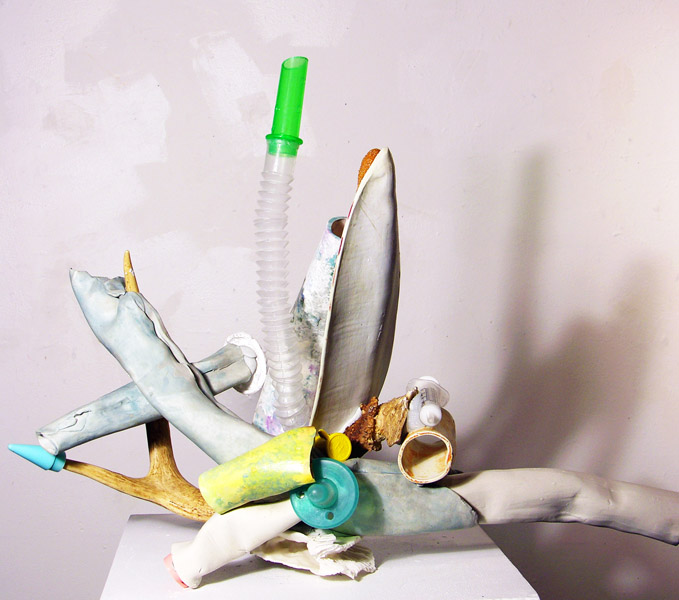 Ikebana   mixed media, 5 x 21 x 11", 2018